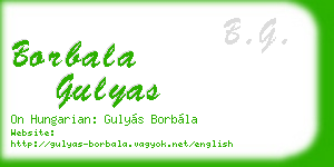 borbala gulyas business card