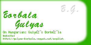 borbala gulyas business card